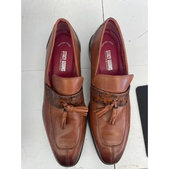 Stacy Adams Mens Quniby Tassel Slip on Loafers size 9